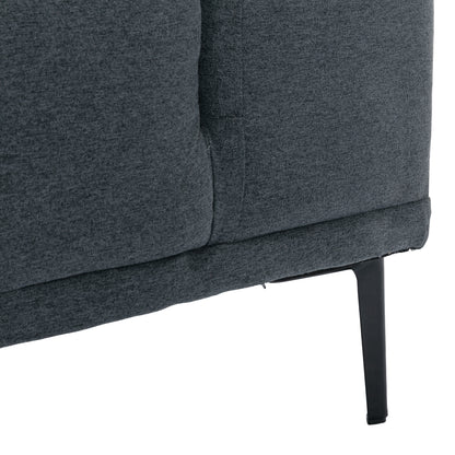 Large Sofa, 74.8 Inch Linen Fabric Loveseat Couch Mid-Century Modern Upholstered Accent Couches for Living Room, Apartment, Bedroom,Dark Grey