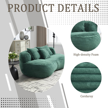 COOLMORE Bean Bag sofa Lazy Sofa Durable Comfort Lounger High Back Bean Bag Chair Couch for Adults and Kids, Indoor & Outdoor, Accent Floor Soft Lounge Chair (Emerald)