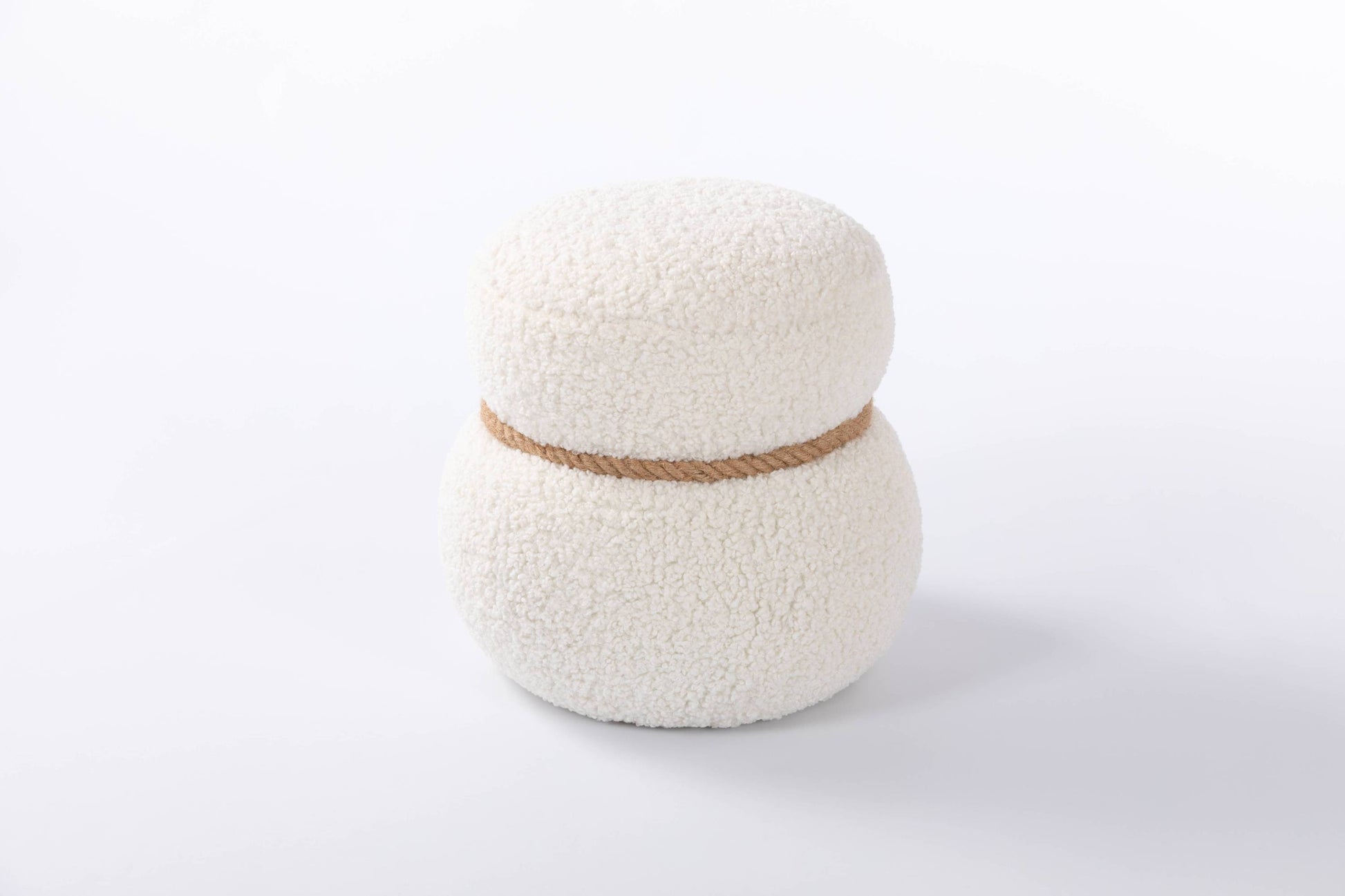 WKJ1Y  White snowman stool, Greig plush cushion, playful and cute, suitable for any spacehite