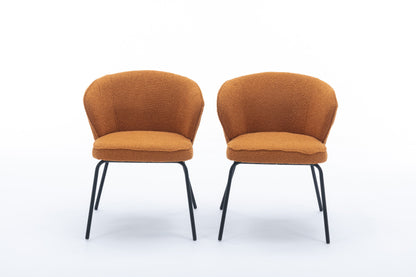 Retro Minimalist Modern Boucle Fabric Dining Chairs