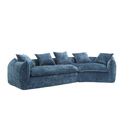 Modular Sectional Sofa, U-Shaped Couch with Sofa for five & Pillows, Modern Minimalist chenille Fabric Large Comfy Cloud Sofas, Living Room Furniture Sets