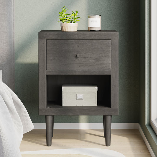 Ashley Modern Nightstand 1-Drawer, Bedside Table