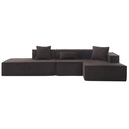 Modular Cloud Sofa Sectional, Free Combination, L-shaped