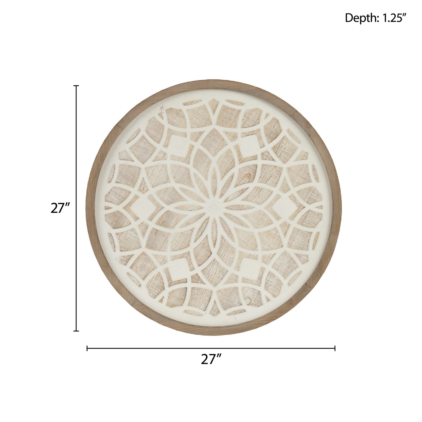 Round Two-tone Medallion Wall Decor