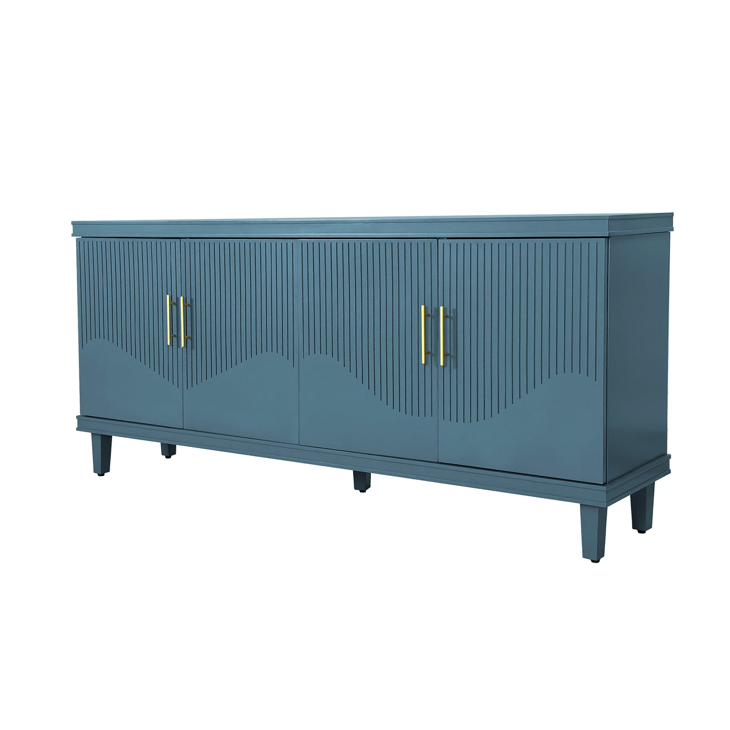 70.07''Large Size 4-Door Cabinet, Same as Living Room, Kitchen, Bedroom, Hallway ,Olive Green,Navy Blue,Peacock Blue