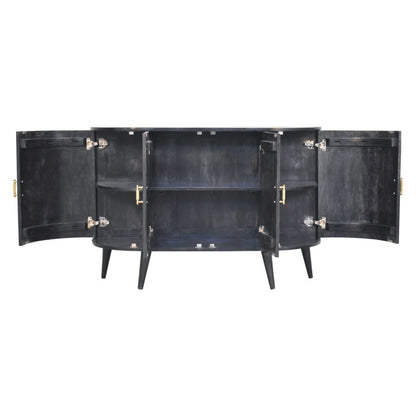 Ash Black T-Bar Quad Cabinet