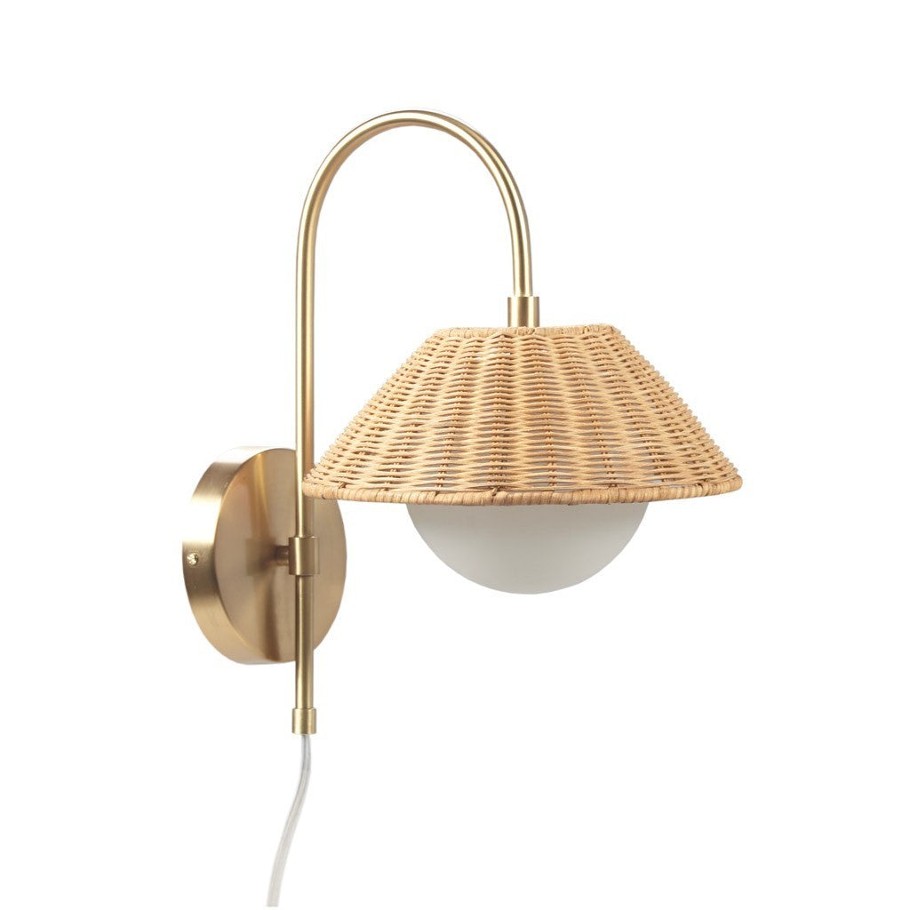 Rattan Weave Wall Sconce