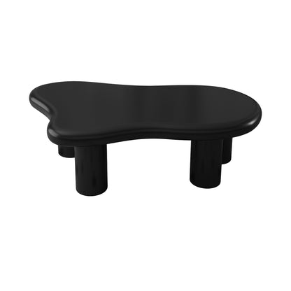 40 Inch Black Cloud Shaped Coffee Table for Living Room