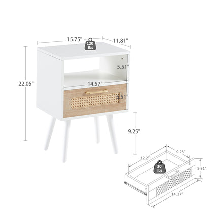 Modern Rattan End Table