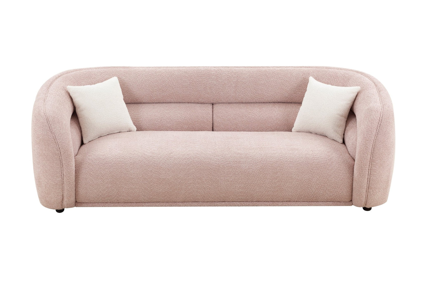 90.6'' Mid Century Modern Curved Sofa Counch Living Room Sofa, PINK - Groovy Boardz