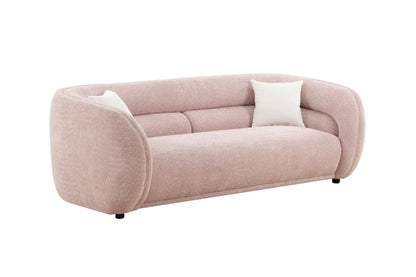 90.6'' Mid Century Modern Curved Sofa Counch Living Room Sofa, PINK - Groovy Boardz