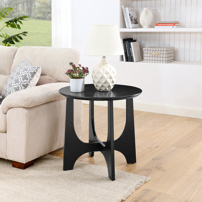 Olivia Round Wooden End Table