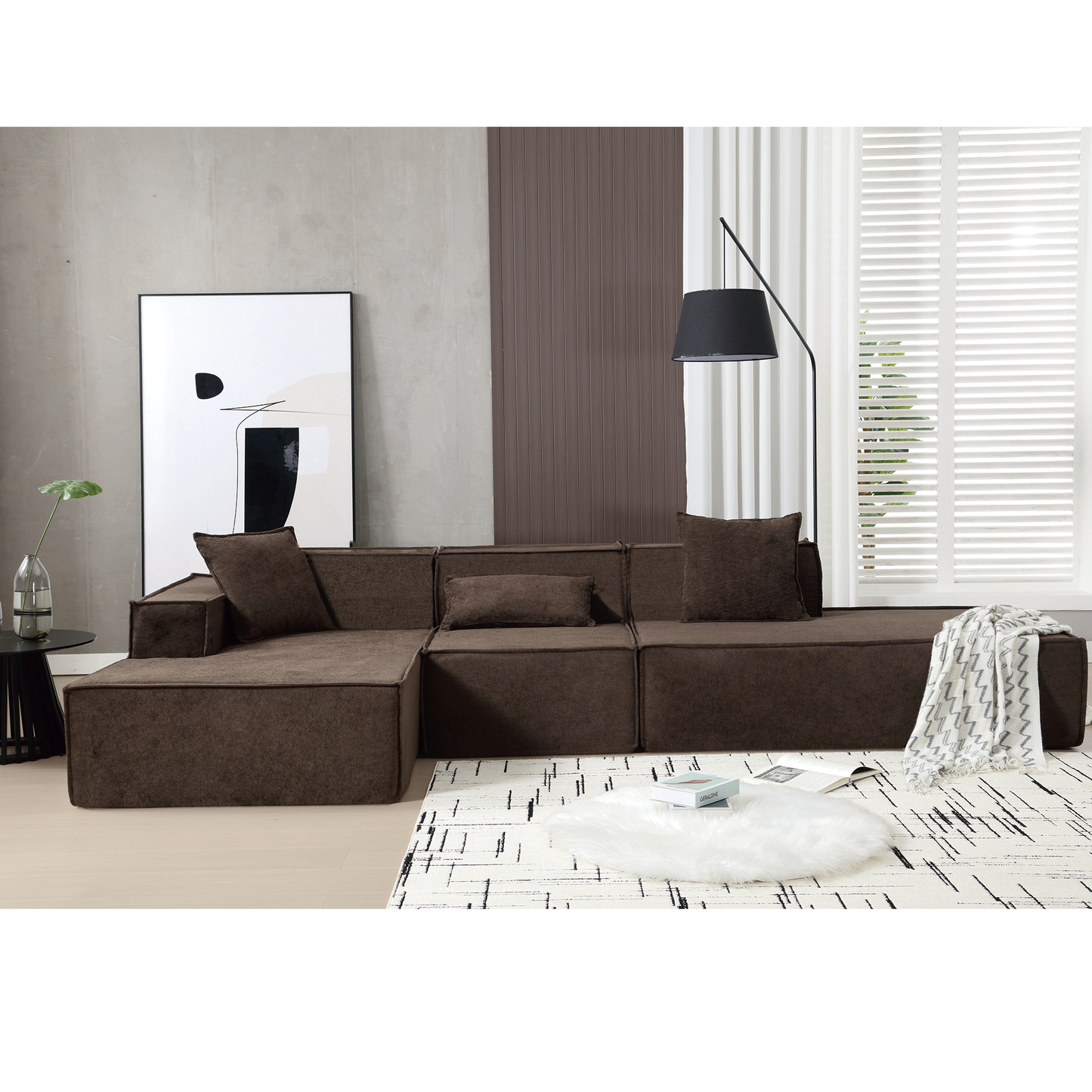 Modular Cloud Sofa Sectional, Free Combination, L-shaped