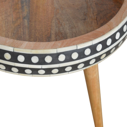 Artisan Furniture Solid Wood Small Dotted End Table