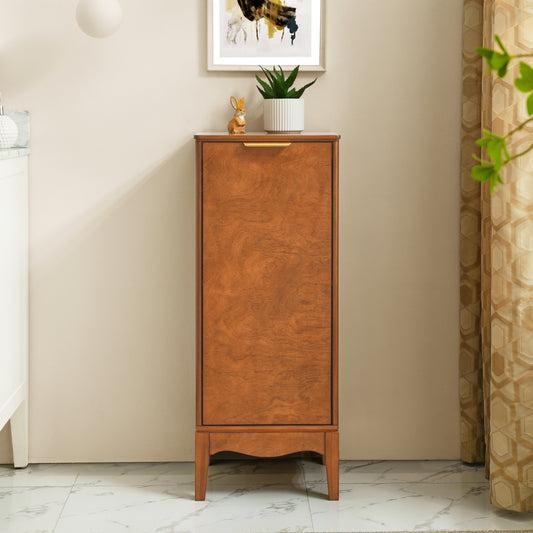 Modern Bathroom Floor Cabinet &Linen cabinet with Adjustable Shelves,Antique Brass(14.5"×12.6"×35.7")