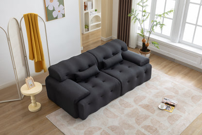 Large Size 2 Seater Sofa, Pure Foam Comfy Sofa Couch, Modern Lounge Sofa for Living Room, Apartment