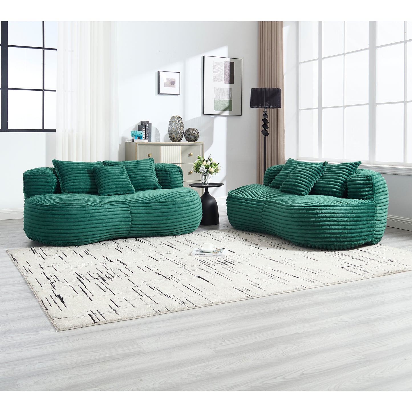 COOLMORE Bean Bag sofa Lazy Sofa Durable Comfort Lounger High Back Bean Bag Chair Couch for Adults and Kids, Indoor & Outdoor, Accent Floor Soft Lounge Chair (Emerald)