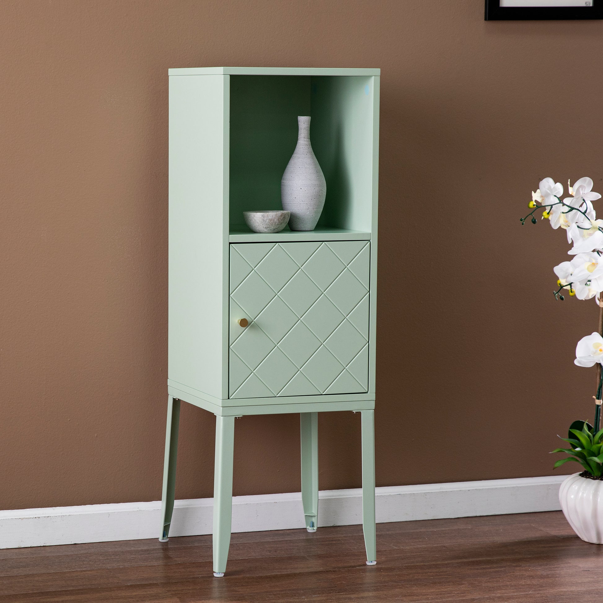 Herzo Tall Storage Cabinet - Mint