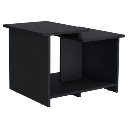 Weman 23.6" W  Coffee Table with Open Shelf Living Room, Home Office Storage Black