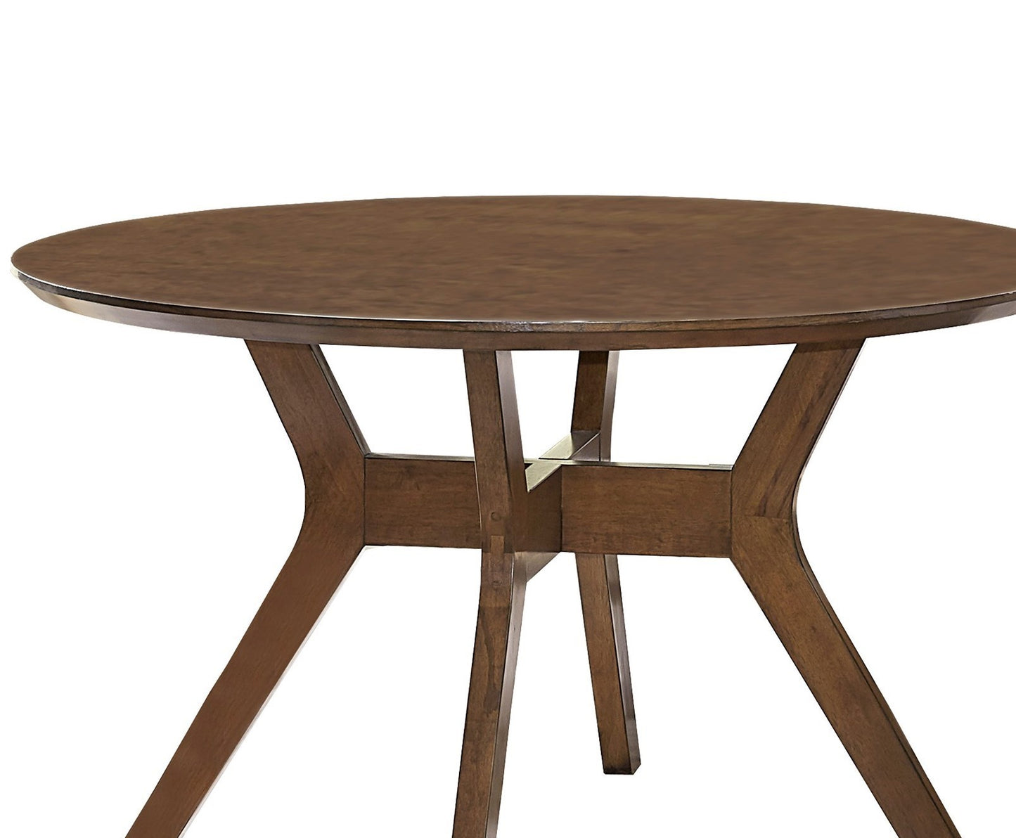 Classic Light Oak Finish 52-inch Round Dinng Table 1pc Mid-Century Modern Design X-Base Wooden Kitchen Dining Furniture