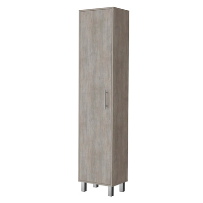 Brett Concrete Gray 3 Broom Hangers Tall Storage Cabinet