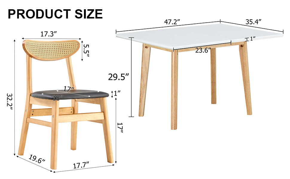 Table and chair set. White sintered stone tabletop, rubberwood legs, foldable computer desk, foldable desk. Solid wood dining chair with small curved backrest and PU cushions. ZD-1545 DX-2361