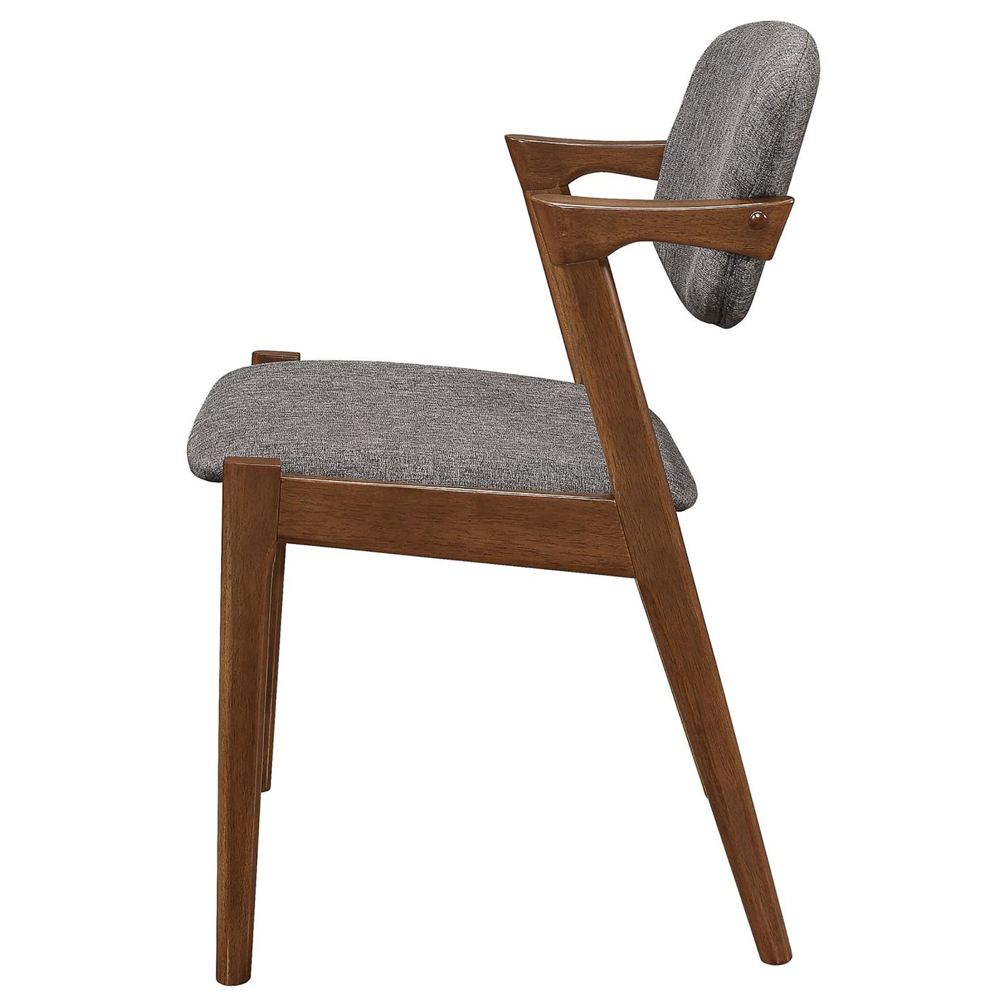 Dark Walnut and Grey Dining Chair (Set of 2)