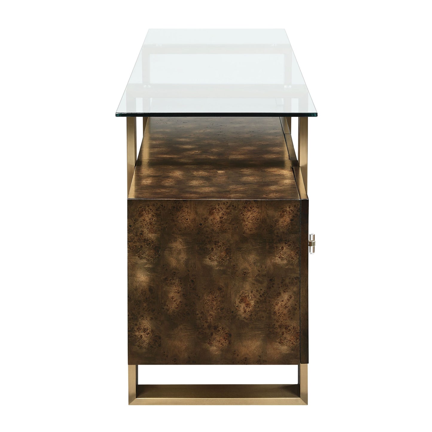 Mabyn Brass & Antique Brown Finish Console Cabinet