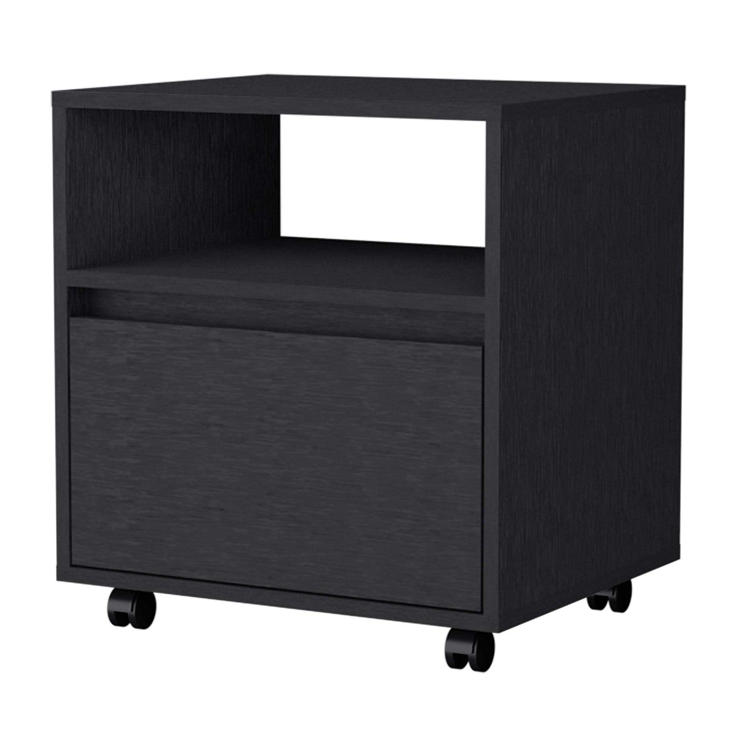 Owen Black 1-Drawer Nightstand