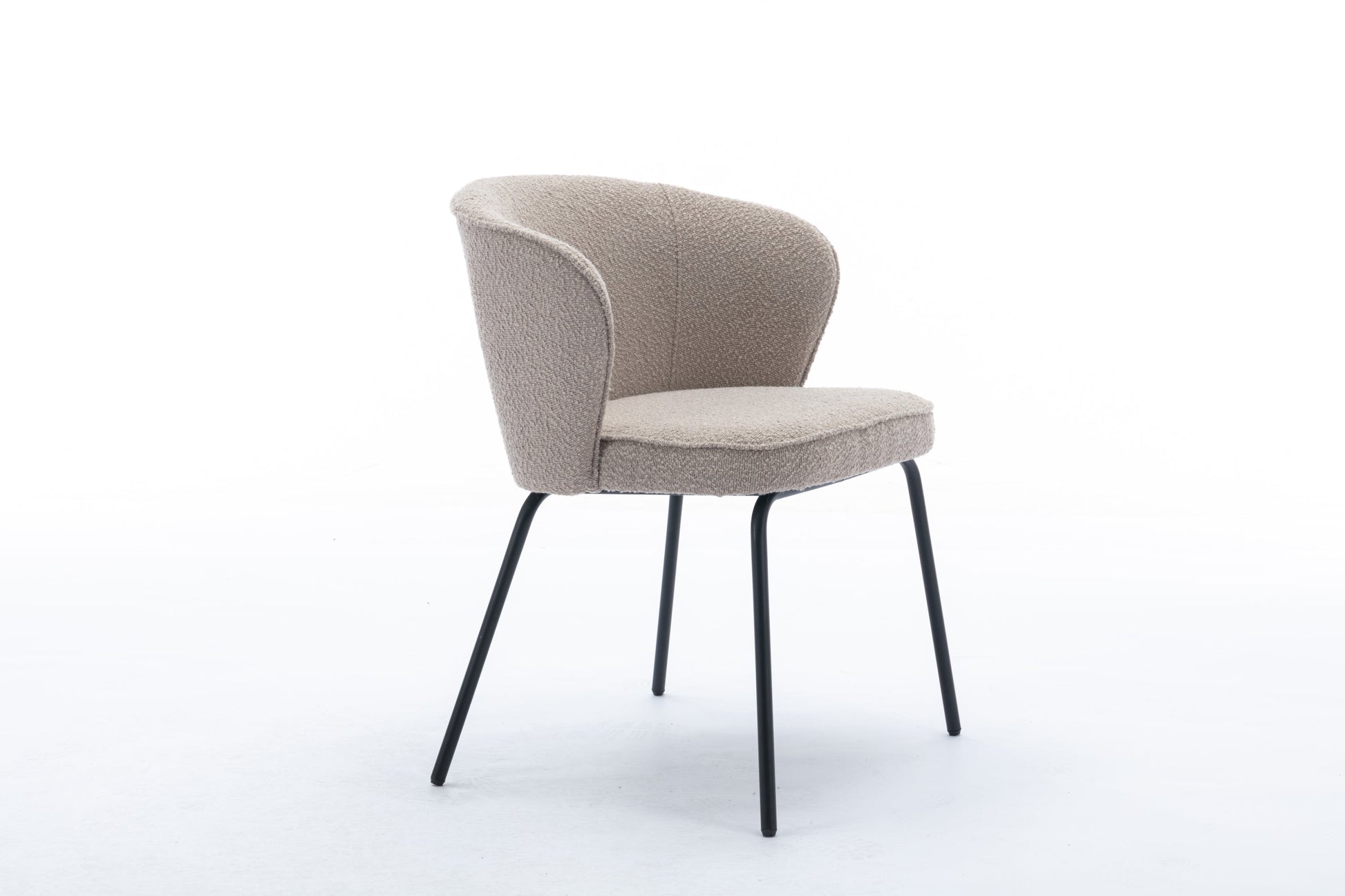 Retro Minimalist Modern Boucle Fabric Dining Chairs