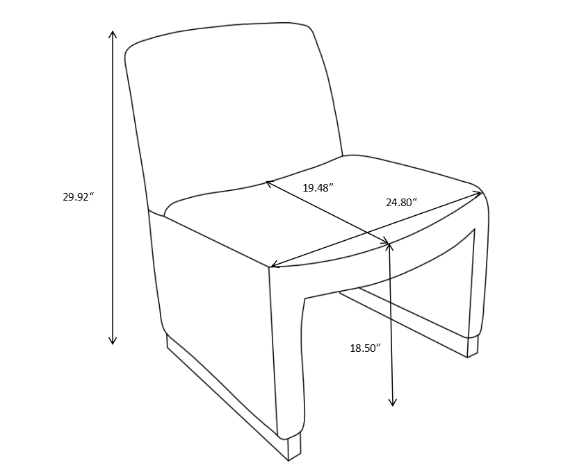 Comfy Accent Chair, Upholstered Slipper Chair, Armless Chair with Wood Legs and Soft Fabric for Living Room, Bedroom, White