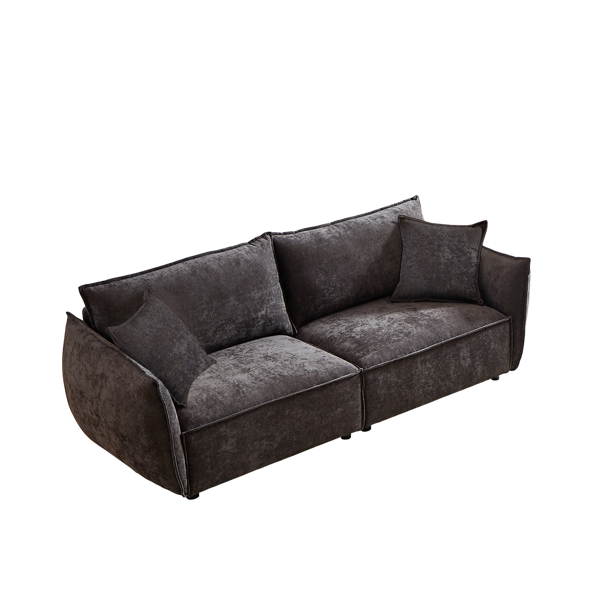 MH88" Modern Living Room Sectional, Wide Living Room Sectional, Stylish Chenille Triple Sectional with Extra 2 Pillows, Thickly Padded Seat and Back and Armrests for Apartment, Living Room