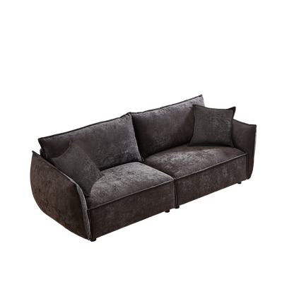 MH88" Modern Living Room Sectional, Wide Living Room Sectional, Stylish Chenille Triple Sectional with Extra 2 Pillows, Thickly Padded Seat and Back and Armrests for Apartment, Living Room