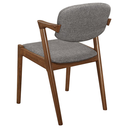 Dark Walnut and Grey Dining Chair (Set of 2)