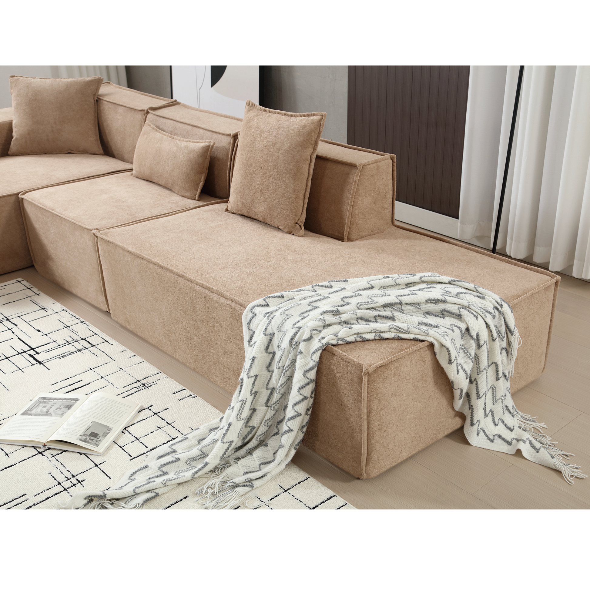 Modular Cloud Sofa Sectional, Free Combination, L-shaped