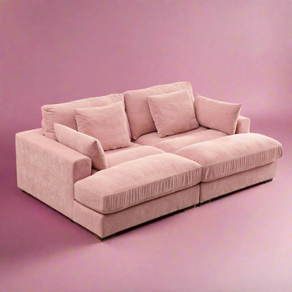 Pink Fluffy Sleeper Sofa