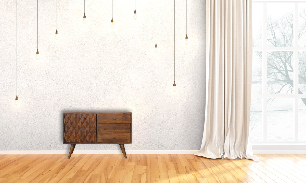 Carved Chestnut Sideboard