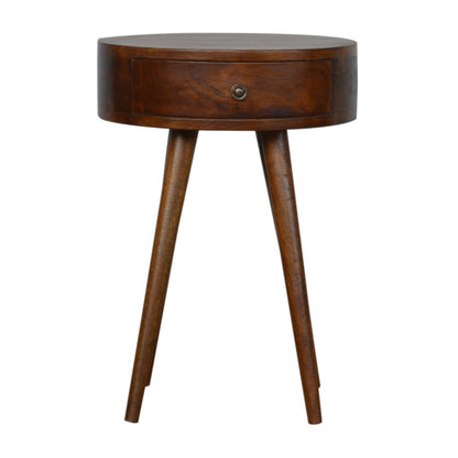 Nordic Chestnut Circular Bedside