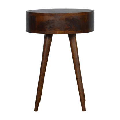 Nordic Chestnut Circular Bedside