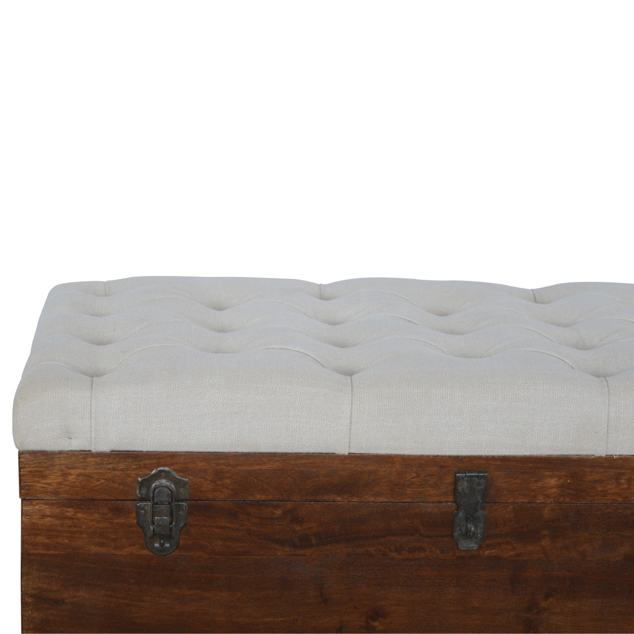 White Linen Storage Trunk