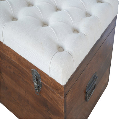 White Linen Storage Trunk