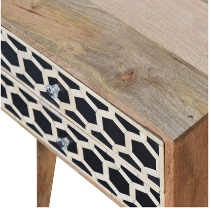 Bone Inlay Scandi Bedside