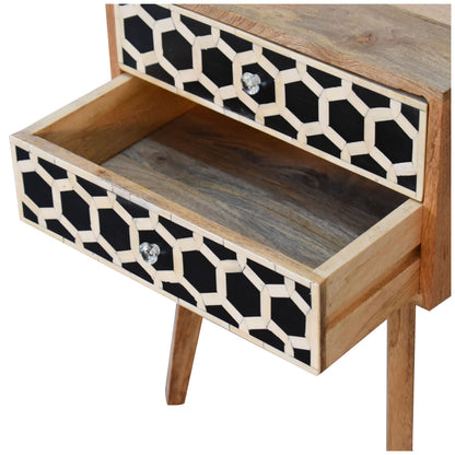 Bone Inlay Scandi Bedside