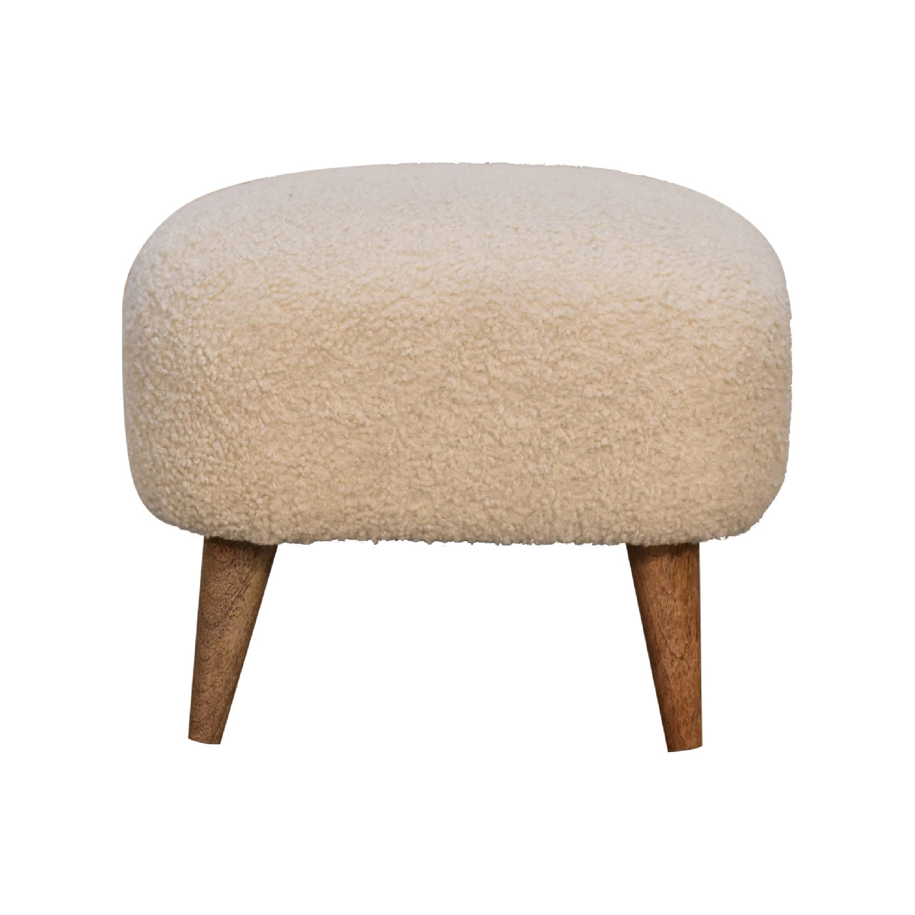 Juniper Boucle Cream Square Footstool