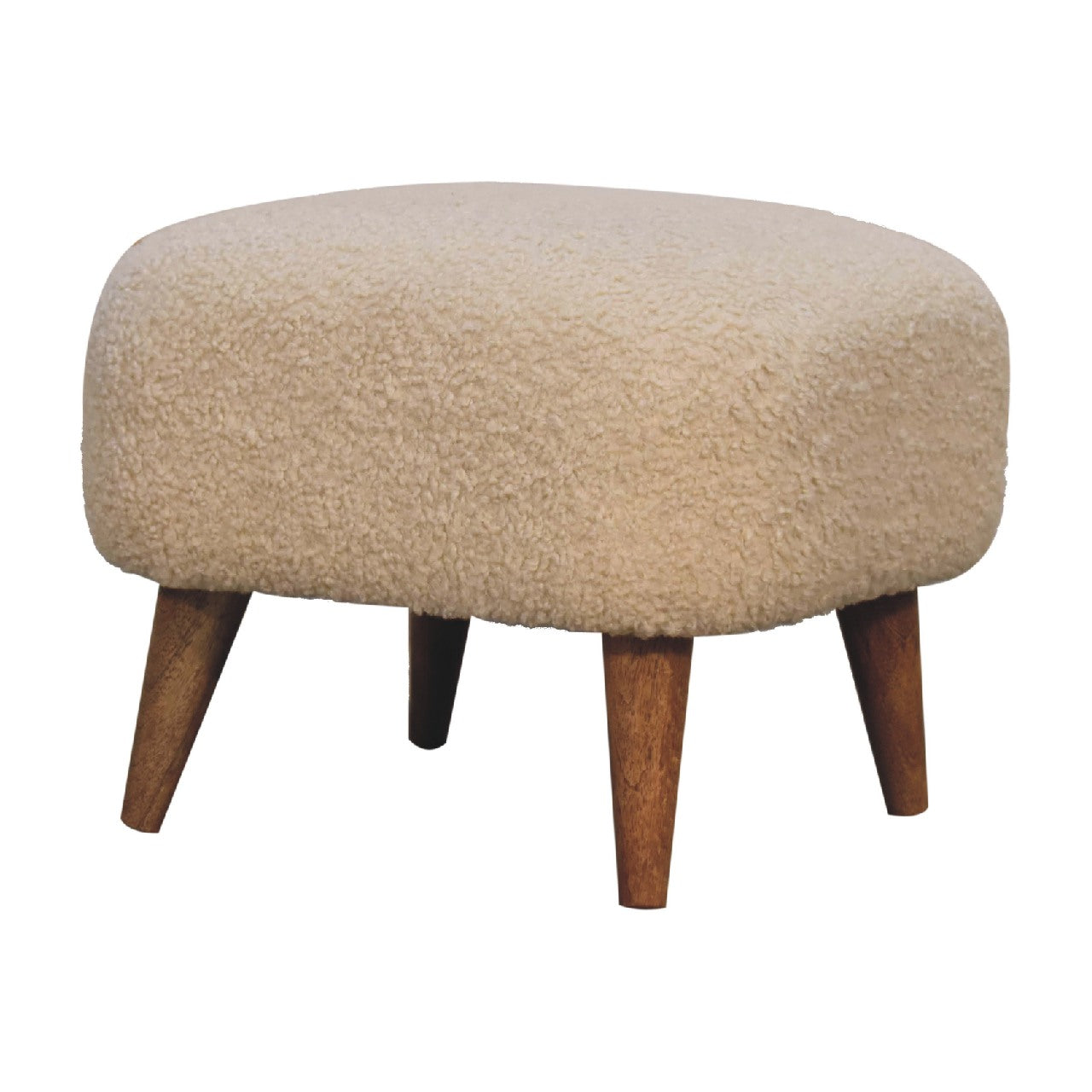 Juniper Boucle Cream Square Footstool