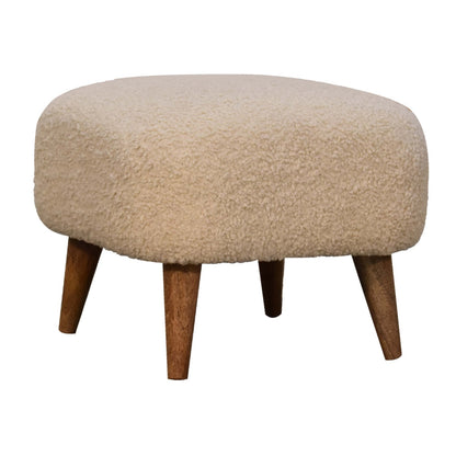 Juniper Boucle Cream Square Footstool