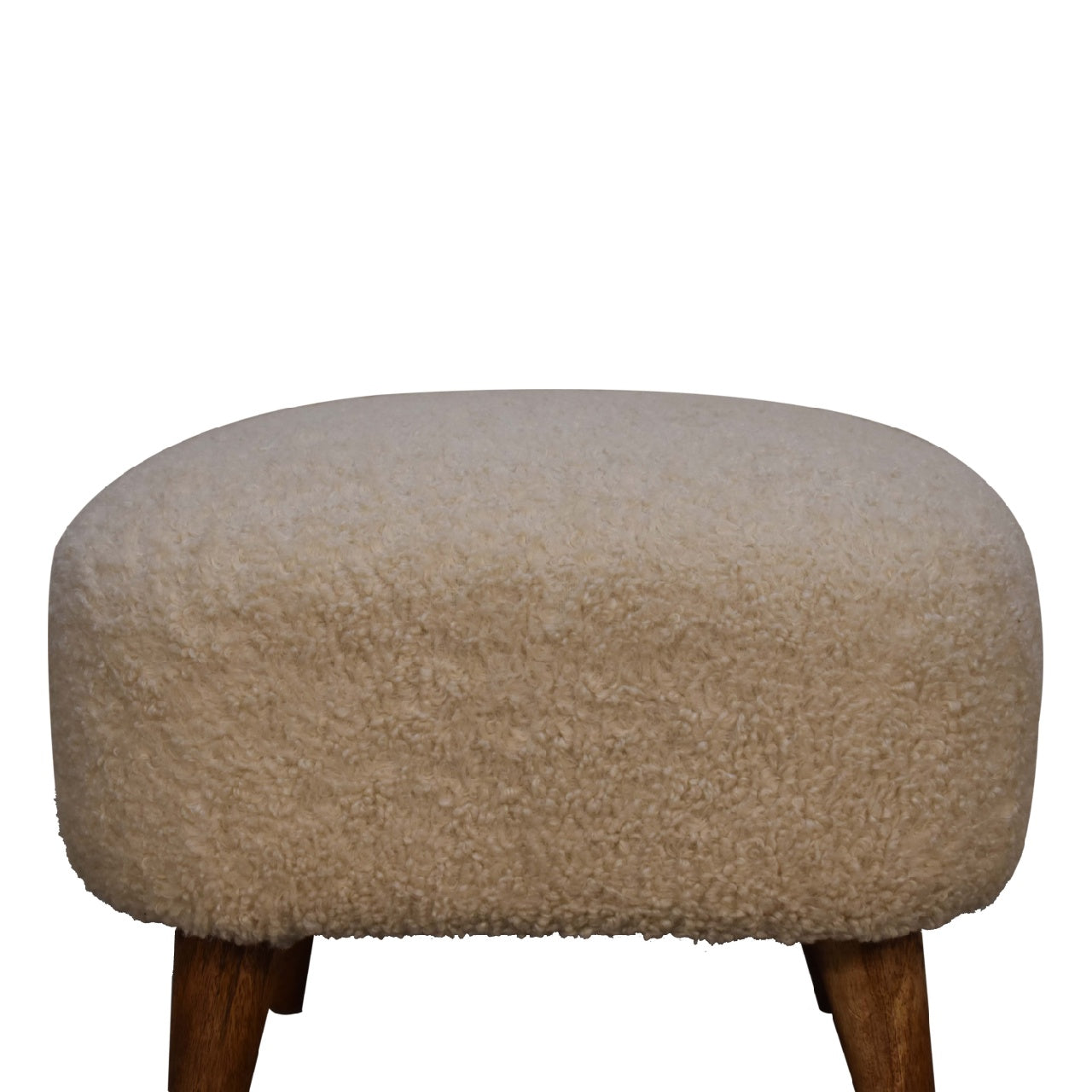 Juniper Boucle Cream Square Footstool