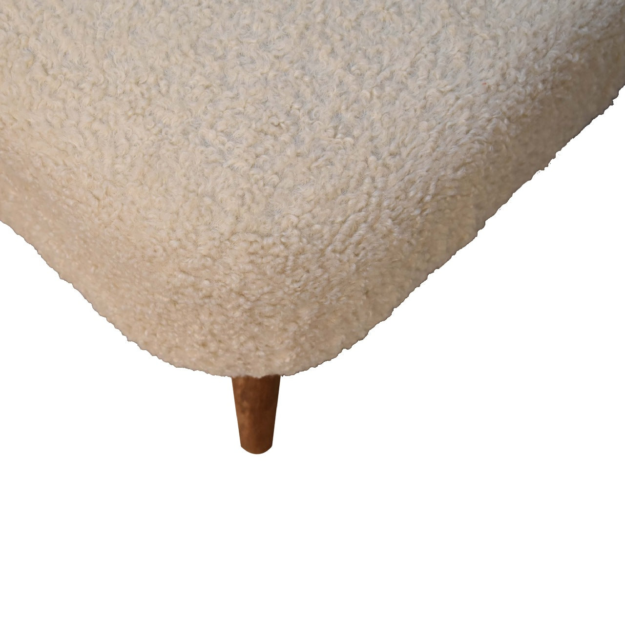 Juniper Boucle Cream Square Footstool