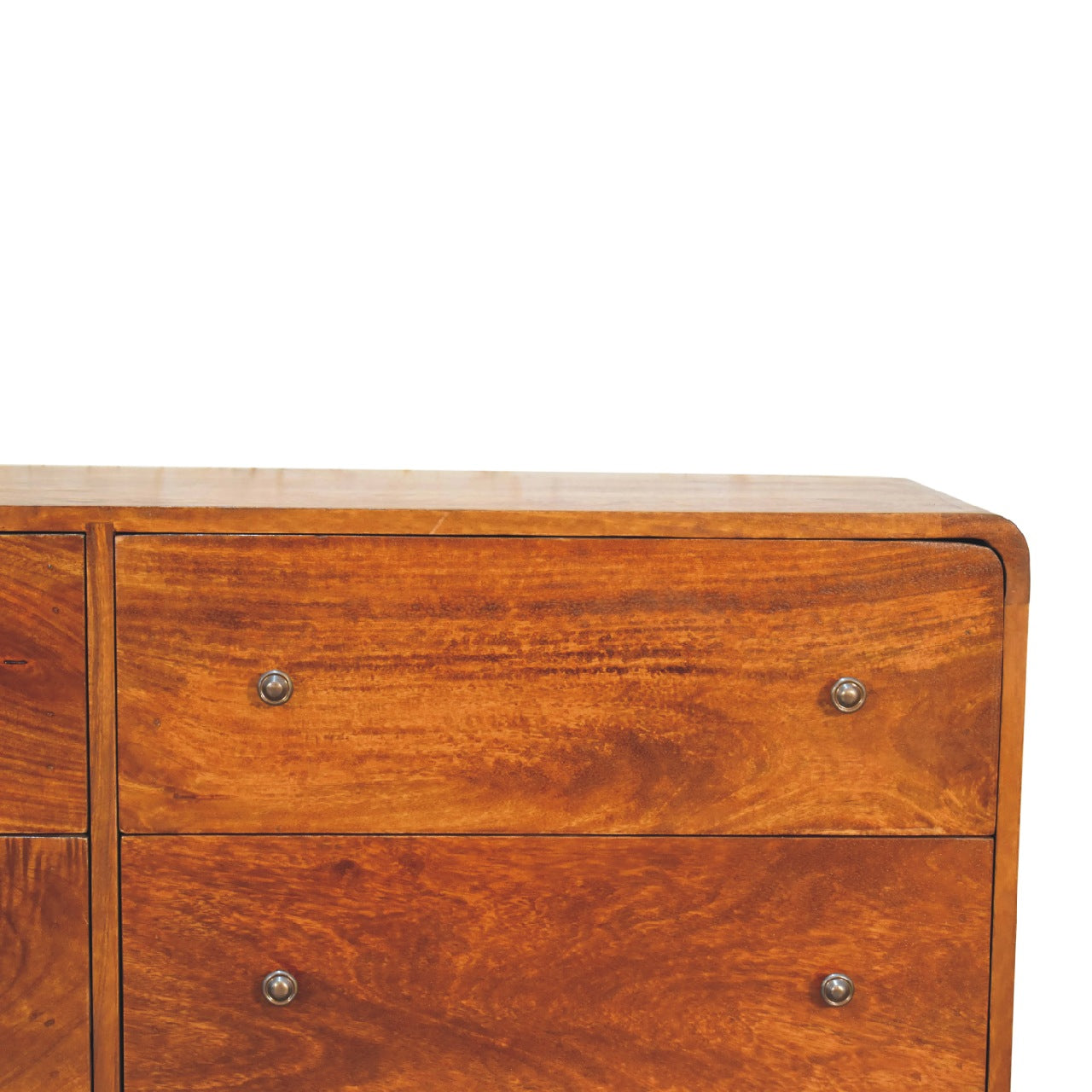 Large Curved Chestnut Chest