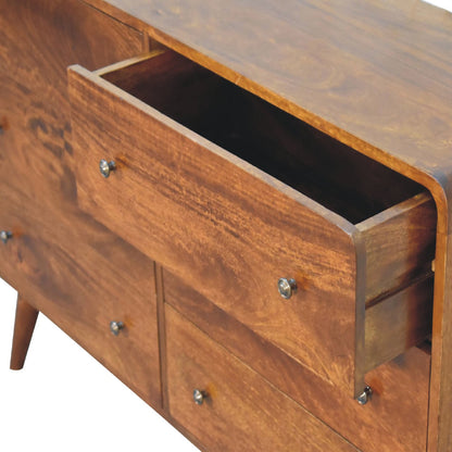 Large Curved Chestnut Chest